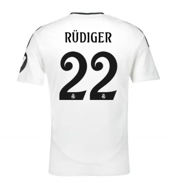 Real Madrid Antonio Rudiger #22 Primera Equipación 2024-25 Manga Corta